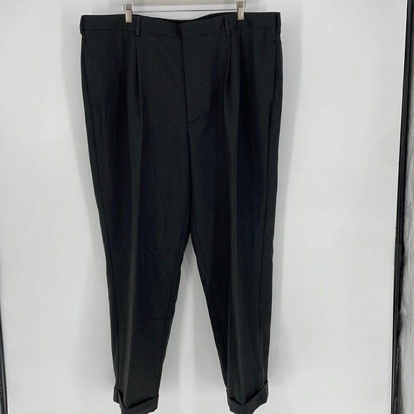 VF JEANSWEAR classic pleated front dress trouser slacks grey size 42 x 30 men's - Picture 2 of 8